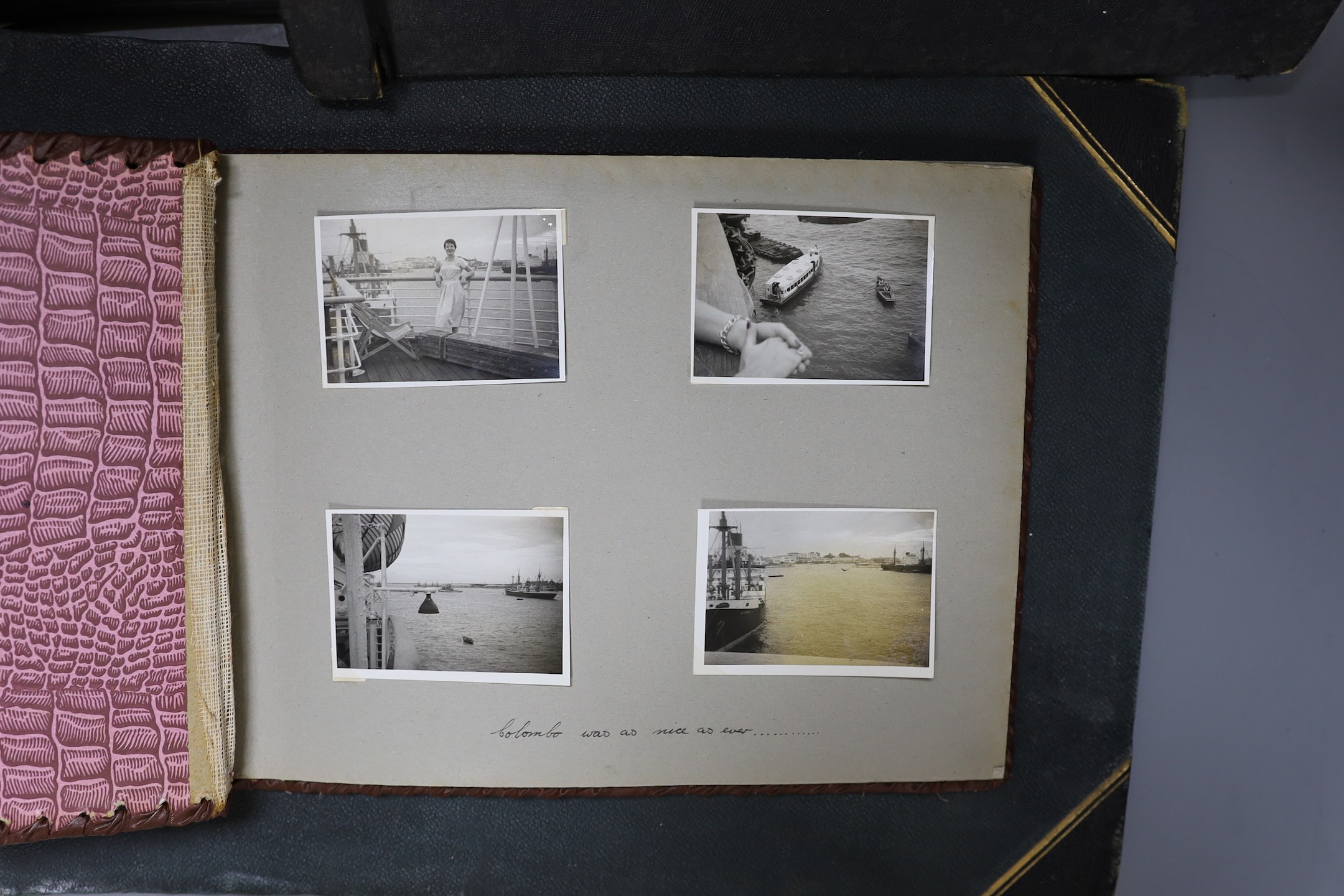 Four various photograph albums, including two albums of Bangkok to Japan in 1935, early 20th century albumen prints of Lake District etc.